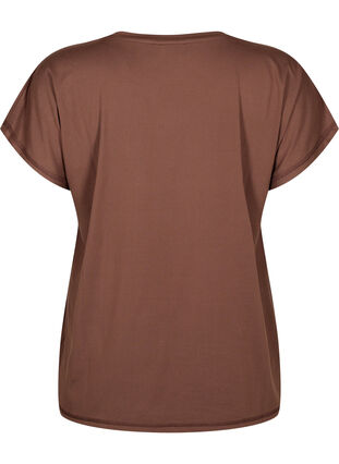 Zizzi Kortärmad t-shirt för träning, Chocolate Martini, Packshot image number 1