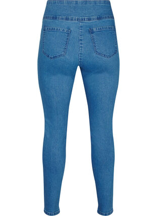 Zizzi Stretchiga jeggings med hög midja, Light Blue, Packshot image number 1