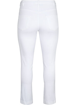 Zizzi Slim fit Emily jeans med normalhög midja, White, Packshot image number 1