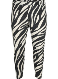 Leggings med zebramönster, White Zebra