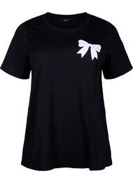 T-shirt i bomull med fluga, Black W. White