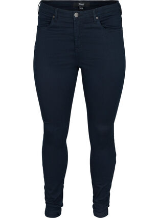 Zizzi Super slim Amy jeans med hög midja, Unwashed, Packshot image number 0