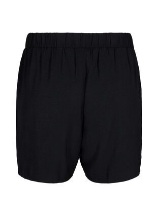 Zizzi Shorts med fickor och resår i midjan, Black, Packshot image number 1