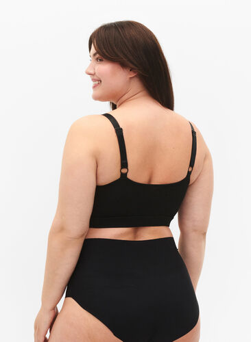 Zizzi Amnings-bh i ribbkvalitet, Black, Model image number 1