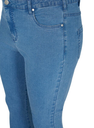 Zizzi Super slim Amy jeans med hög midja, Light blue, Packshot image number 2