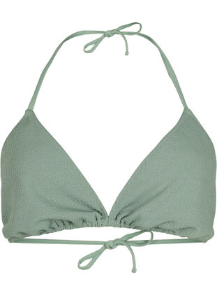 Zizzi Triangelformad bikinibehå med crepe-struktur, Laurel Wreath, Packshot image number 0