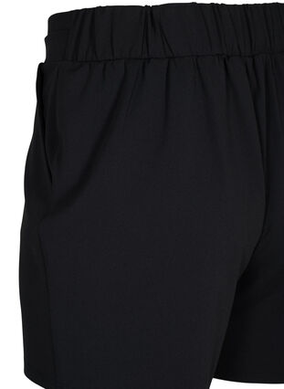 Zizzi Shorts med fickor och lös passform, Black, Packshot image number 3