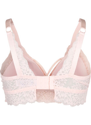 Zizzi Bralette med snördetalj och mjuk vaddering, Peach Blush, Packshot image number 1