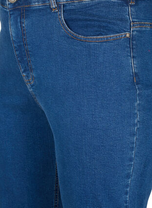 Zizzi Gemma-jeans med hög midja och rak passform, Dark blue, Packshot image number 2