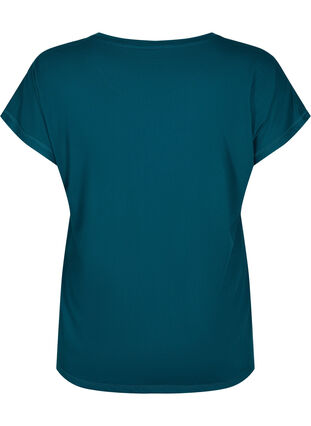 Zizzi Kortärmad t-shirt för träning, Deep Teal, Packshot image number 1