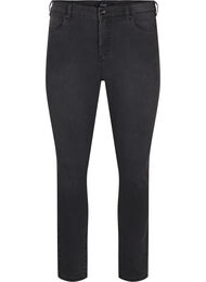 Amy jeans med hög midja och super slim fit, Dark Grey Denim