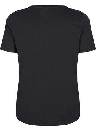 Zizzi FLASH - T-shirt med motiv, Black Gold Faith, Packshot image number 1