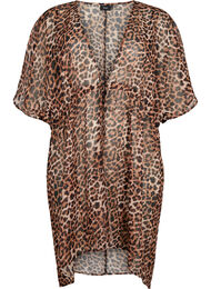 Strandkimono med tryck, Leopard