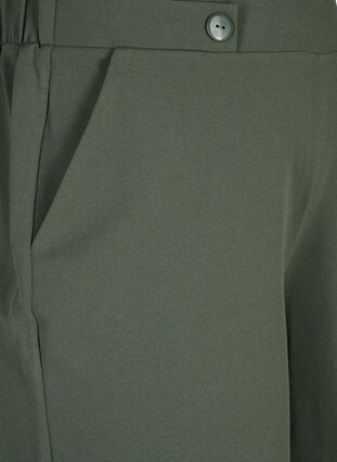 Zizzi Shorts med fickor och lös passform, Thyme, Packshot image number 2