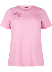 T-shirt i ekologisk bomull med rosettdetalj