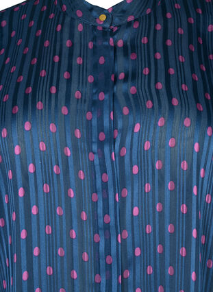 Zizzi Skjortblus med prickar , Vintage Indigo Dot, Packshot image number 2