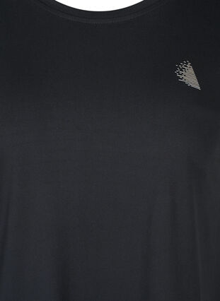 Zizzi Kortärmad t-shirt för träning, Black, Packshot image number 2