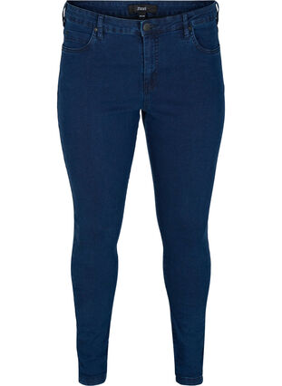Zizzi Super slim Amy jeans med hög midja, Dark blue, Packshot image number 0