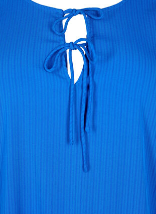 Zizzi Tunika i viskos med knytband, Princess Blue, Packshot image number 2