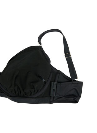 Zizzi Bikini-bh med bygel och drapering, Black, Packshot image number 3