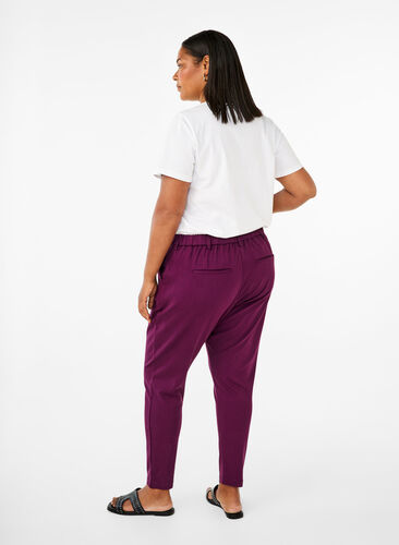 Zizzi Croppade Maddison byxor, Potent Purple, Model image number 1