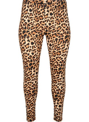 Zizzi Viskos leggings med leopardmönster, Leo, Packshot image number 0