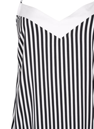 Zizzi Flash - Randig klänning i viskos med band, Black White Stripe, Packshot image number 2