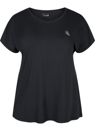 Zizzi Kortärmad t-shirt för träning, Black, Packshot image number 0
