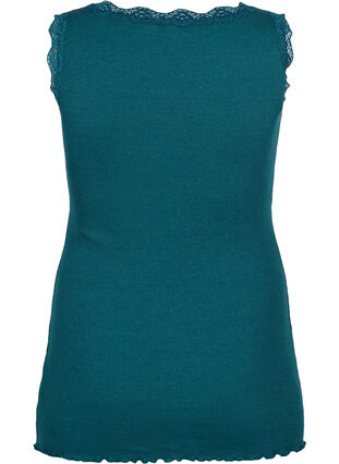 Zizzi Topp med spetskant, Deep Teal, Packshot image number 1