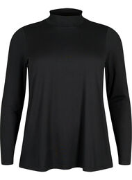 FLASH - Långärmad blus med turtleneck, Black