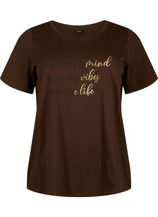 Zizzi Bomull T-shirt med tryck, Demitasse W. POS, Packshot image number 0