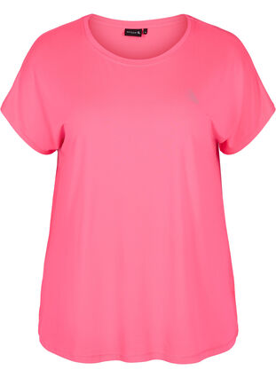 Zizzi T-shirt, Neon pink, Packshot image number 0