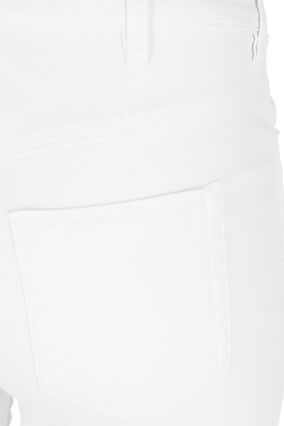 Zizzi Amy caprijeans med hög midja och super slim fit, Bright White, Packshot image number 3