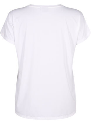 Zizzi Kortärmad t-shirt för träning, Bright White, Packshot image number 1