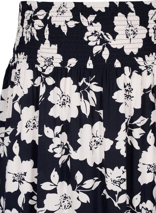 Zizzi FLASH - Maxikjol i viskos med smock, N. Sky White Flower, Packshot image number 2