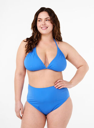 Zizzi Bikinitrosor med hög midja, Nebulas Blue, Model image number 0