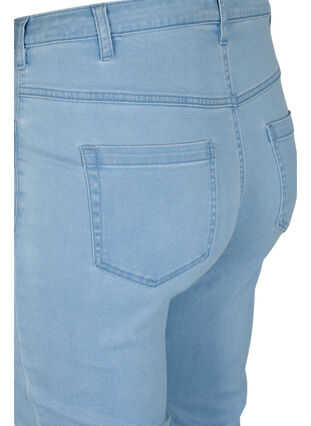 Zizzi Emily jeans med smal passform och normal midja, Ex Lt Blue, Packshot image number 3