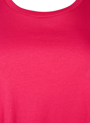 Zizzi T-shirtklänning i bomull, Bright Rose, Packshot image number 2