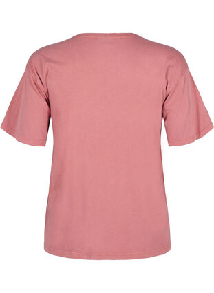 Zizzi T-shirt med pärlor, Heather Rose Washed, Packshot image number 1