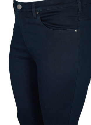 Zizzi Super slim Amy jeans med hög midja, Unwashed, Packshot image number 2