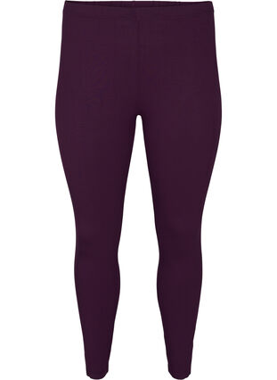 Zizzi Basic leggings i viskos, Potent Purple, Packshot image number 0