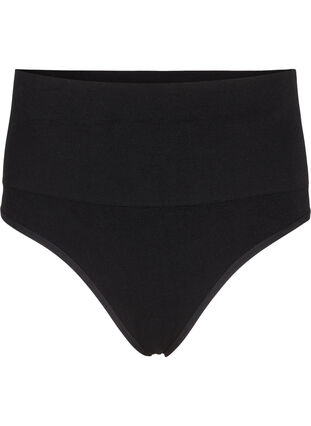 Zizzi Sömlös G-string med normal midja, Black, Packshot image number 0