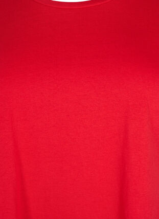 Zizzi Kortärmad t-shirt i bomullsmix, Tango Red, Packshot image number 2