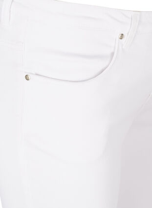 Zizzi Super slim Amy jeans med hög midja, White, Packshot image number 2