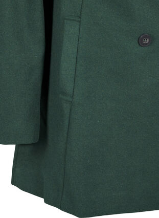 Zizzi Kort trenchcoat med A-linjeform, Trekking Green Mel., Packshot image number 3