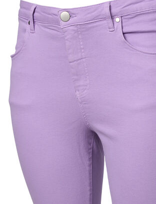Zizzi Högmidjade Amy jeans med super slim passform, Lavender, Packshot image number 2