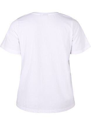 Zizzi T-shirt från FLASH med tryck, Bright White Flower, Packshot image number 1