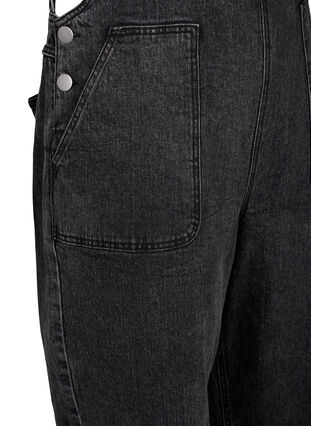 Zizzi Denim overaller, Dark Grey Denim, Packshot image number 3