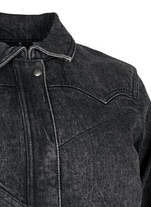 Zizzi Jeansjacka med dold dragkedja, Dark Grey Denim, Packshot image number 2