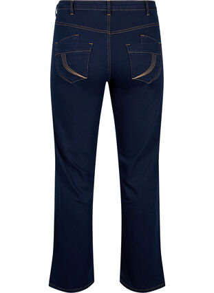 Zizzi Regular fit Gemma jeans med hög midja, Blue denim, Packshot image number 1